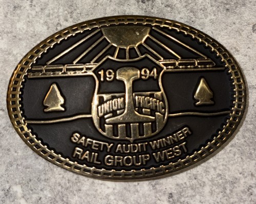 1994 Union Pacific Safety Winner Rail Belt Buckle Delbert Begay Rare Numbered