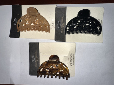 French Atelier Claw Clip Lot Of 3