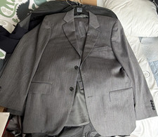 Jos. A. Bank Signature Gray Wool Herringbone 2-Piece Suit 40R 34x31