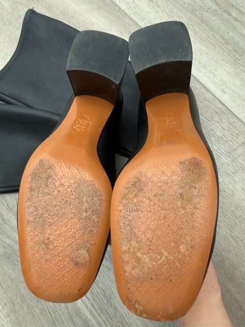 GUC Tory Burch Sidney 70MM Boots Stretch Nappa Leather Black Womens Sz 7B $550 thumbnail 8