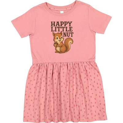 Inktastic Cute Squirrel Kids Toddler Dress Happy Nut Lover Forest Design Girls