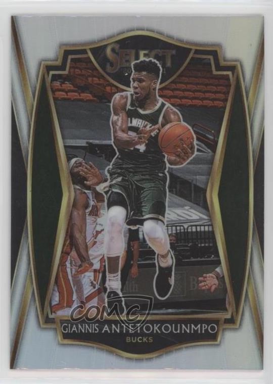 2020-21 Panini Select Premier Level Silver Prizm Giannis Antetokounmpo #117