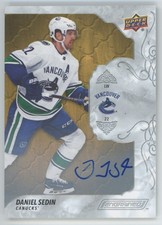 2019-20 Upper Deck Engrained Oak Auto Daniel Sedin Auto Vancouver Canucks #37