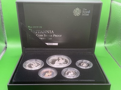 2013 GREAT BRITAIN FIVE-COIN FIRST STRIKE SILVER PROOF SET IN OGP #606 