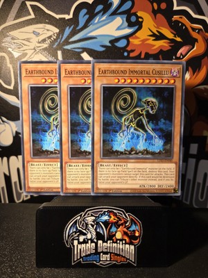 3x LDS3-DE040 Earthbound Immortal Cusillu Common 1. Auflage YuGiOh Playset