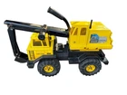 Vintage 1980s Tonka Turbo-Diesel Steel Backhoe Excavator Truck Yellow