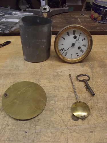 Antique French Clock Movement and Parts (non-working) #16