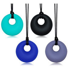 Sensory Chew Necklaces 4-Pack for Kids and Adults with Autism  ADHD