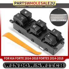 Front Left LH Power Window Switch for Kia Forte Forte5 14-18 w/Driver Auto Down