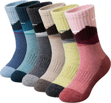 Kids Merino Wool Hiking Socks Boys Thermal Winter Cozy Boot Warm Cushion Socks 6
