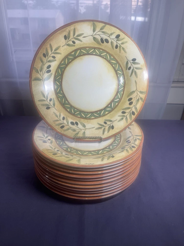 Juego de 4 platos de cena de melamina Sakura LES OLIVES Foto 2 de 3