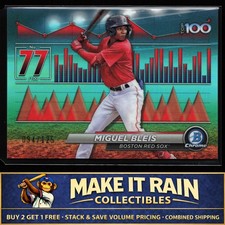 Miguel Bleis 2024 Bowman Scouts' Top 100 Aqua Refractor #BTP-77 #/125 Red Sox