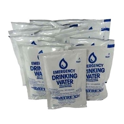 Emergency Water Supply Packets 4.227 oz 3 Day 72 Hour 18 Pack White