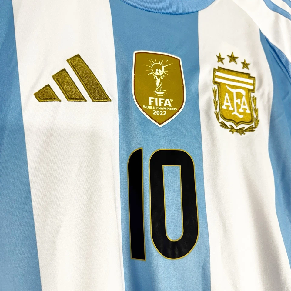 Adidas Men's Argentina 2024 Home Jersey Messi #10 Size L White/Blue *Read* - Image 3 of 4