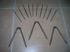 13 vintage Nut Crackers + Picks lot 1 HMQ Shell pebble hand held metal crab