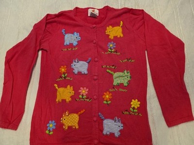 Bright Pink Quacker Factory Cardigan. Excellent. Smoke Free.