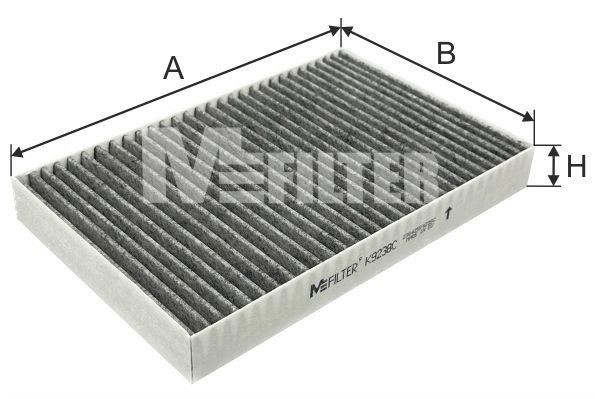 Fits MFILTER K 9238C Interior filter  ⭐UK Stock⭐