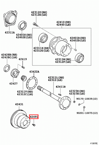 Genuine RAV4 ZSA44 ZSA42 Regius KCH40 Rear Hand Brake Shoe Adjuster Plug x2 - Picture 19 of 20