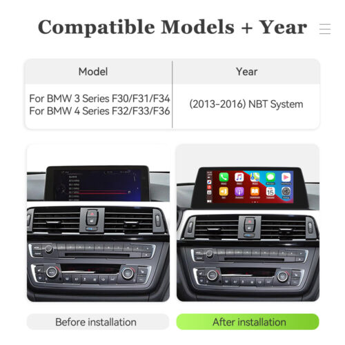 Android 14 For BMW F30 F31 F34 F32 F33 F36 Car Stereo Carplay Auto Radio WiFi - Picture 4 of 15