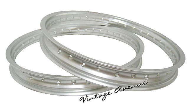 Llanta delantera+trasera honda cr450r 1981 cr480r 1982-1983 aluminio (plateado) Foto 2 de 4