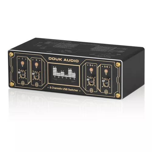 Vintage 6 Ports USB Ladegerät HUB Home/Desk USB Docking Station mit Voltmeter