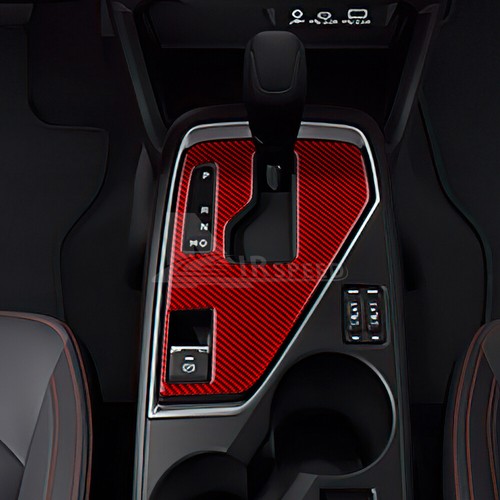 Cubierta de consola de cambio de marchas roja pegatina de fibra de carbono para Subaru Impreza 2024-2025 - Imagen 6 de 9