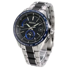 SEIKO BRIGHTZ SAGA261 Black Men's Watch Solar Radio New in Box