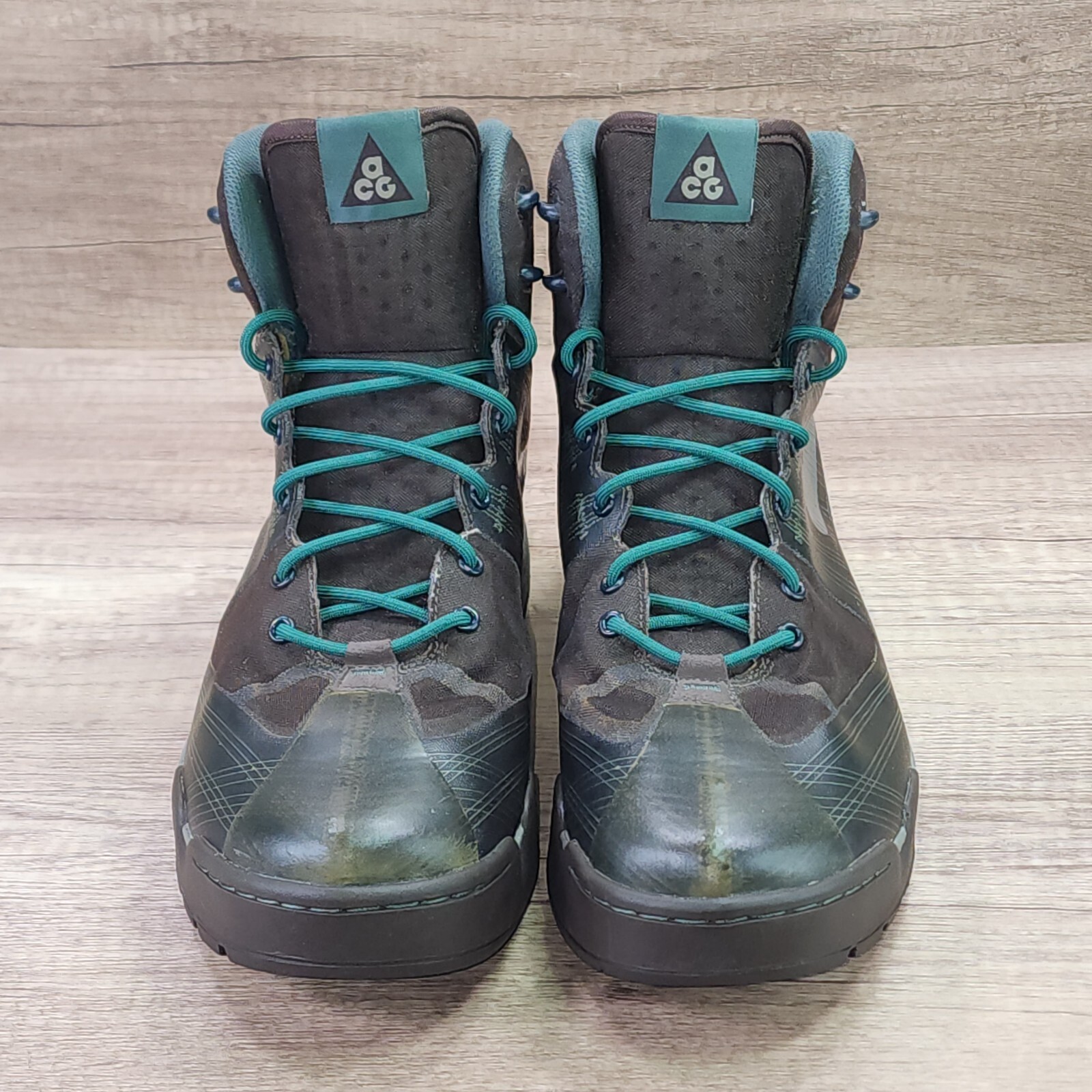 Nike Zoom Ashiko ACG Men's Size 13 Brown Teal Hiking Shoes (375726231