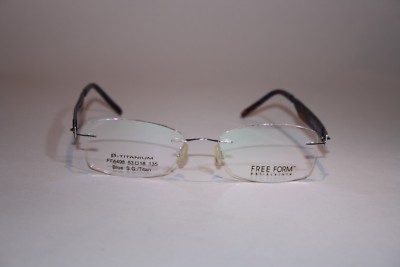 Damen Brille Freeform Beta-Titanium FFA 498 Blue 53[]18 Randlos Titan