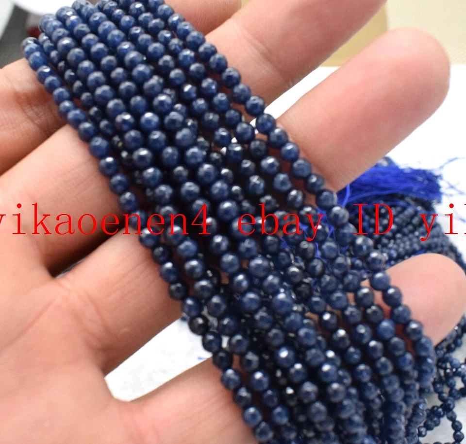 Beautiful Small 4mm Faceted Round Gemstone Loose Beads 15 Inches AAA - Image 4 of 4