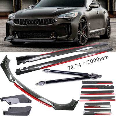 For Kia Stinger Forte Fiber Front Lip Chin Bumper Body Kit /Side /Skirt Rear
