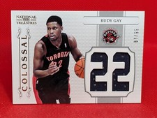 2012 Panini National Treasures Colossal Materials Jersey Number /99 Rudy Gay #3