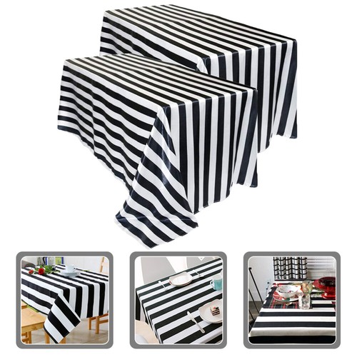 2pcs Rectangular Resistant Washable Table Mat Party Tablecloth Mat Table Cloth - Picture 11 of 12