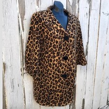 Wd.ny Women's Mid Length Leopard Large Button