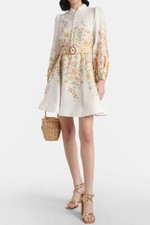 ZIMMERMANN MATCHMAKER BUTTONED MINI DRESS SIZE OP NEW