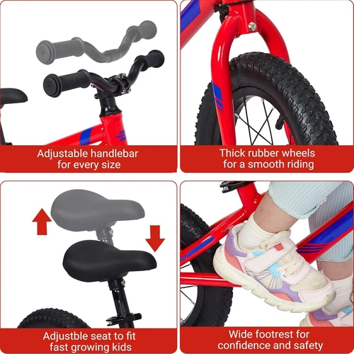 Toddler Balance Bike Toys for 2 to 6 Year Old Girls Boys Adjustable Seat and Han - Picture 4 of 28