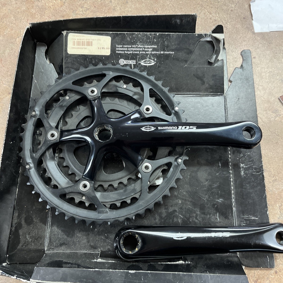 Shimano FC-5703 105 Hollow tech Triple Crank Set. | eBay
