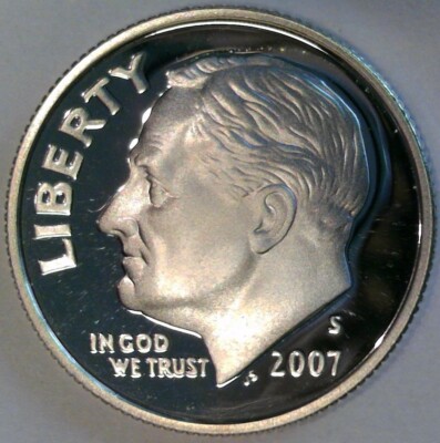 2007 S Roosevelt Dimes: Silver Proof - 90 % Silver Composition - Ungraded