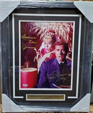 NICE Framed Dual Barbara Eden & Larry Hagman 11x14 