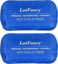 Gel Ice Packs, 2Pc Reusable Hot Cold Pack for Therapy, Heating Cooling Gel Pad, 