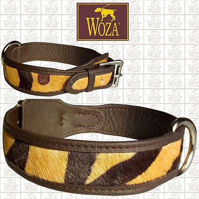 WOZA Premium Lederhalsband Vollleder Handgenäht Lasche Soft Rindnappa CF2180