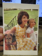 N1 MASSACHUSETTS Postcard Hyannis Port Jacqueline Kennedy Caroline & Dog Jackie