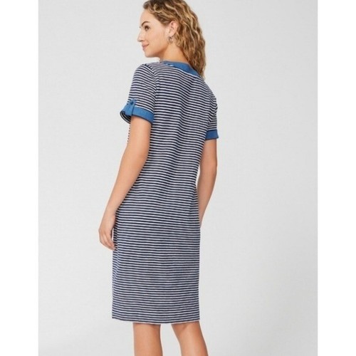 Chico's Nicholle Stripe Navy and White New with Tags Comfort Nautical Preppy NWT - Picture 3 of 6