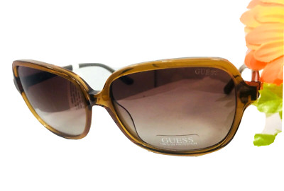 GUESS WOMEN SUNGLASSES, HONEY BROWN, JUNGLE SUNGLASSES SEMI OVERSIZE. BRAND NEW!