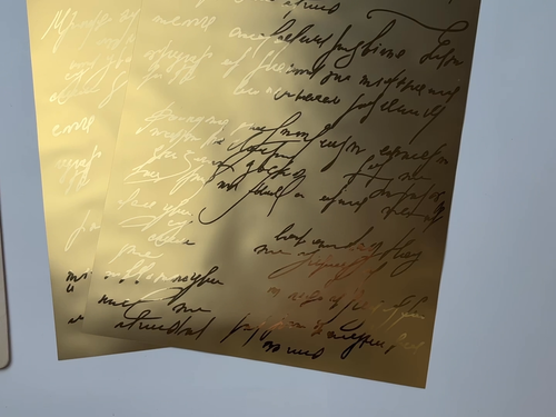 ReDesign Prima SHIMMERING SCRIPT Gold Furniture Transfer 8.5x11 Rub On ...