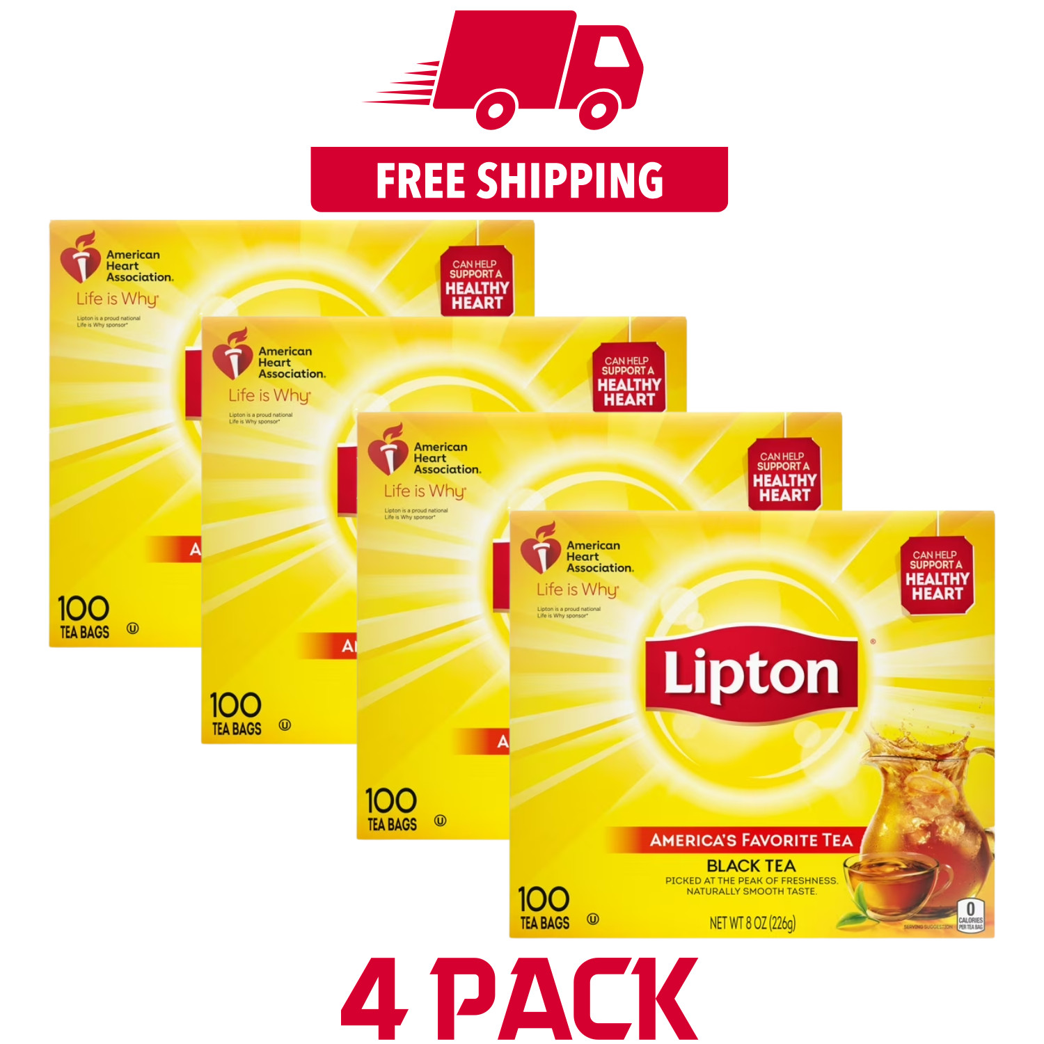 Bags, Black Tea  100 Black Tea Bags, 400 Ct Total