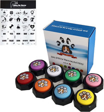 Dog Training Buttons - Recordable Voice Buzzer for Canine Communication - Train