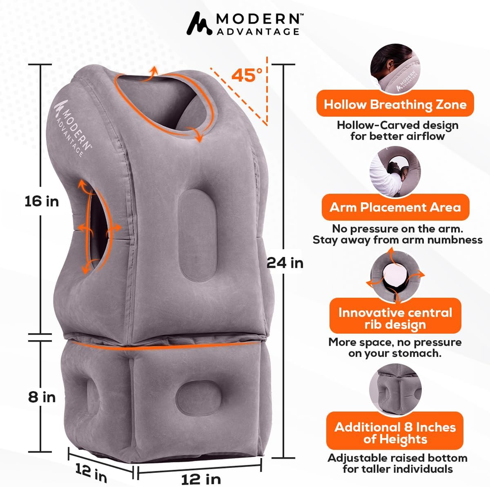 Adjustable Inflatable Travel Neck Pillow for Airplane Head Support