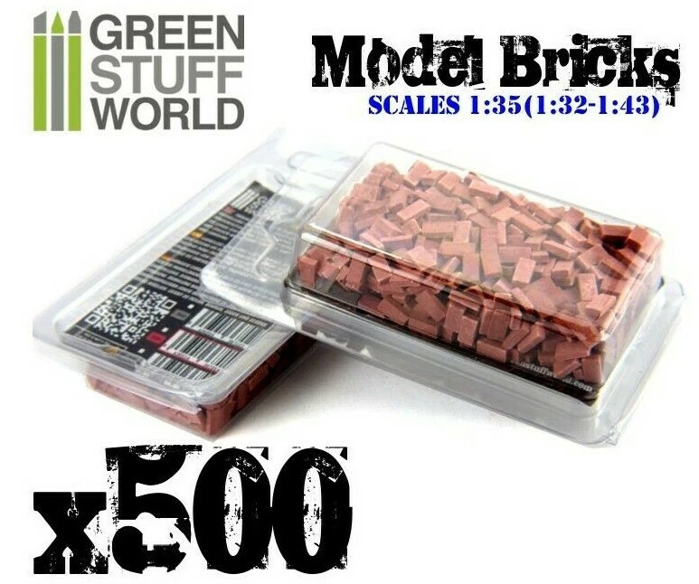 Green Stuff World 1:35 (1:32-1:43) Scale 500 Red Ceramic Model Bricks - Scenery - Image 2 of 2