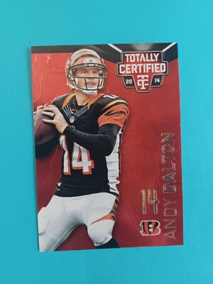 2014 PANINI TOTALLY CERTIFIED ANDY DALTON #20 RED #12/100 CINCINNATI BENGALS
